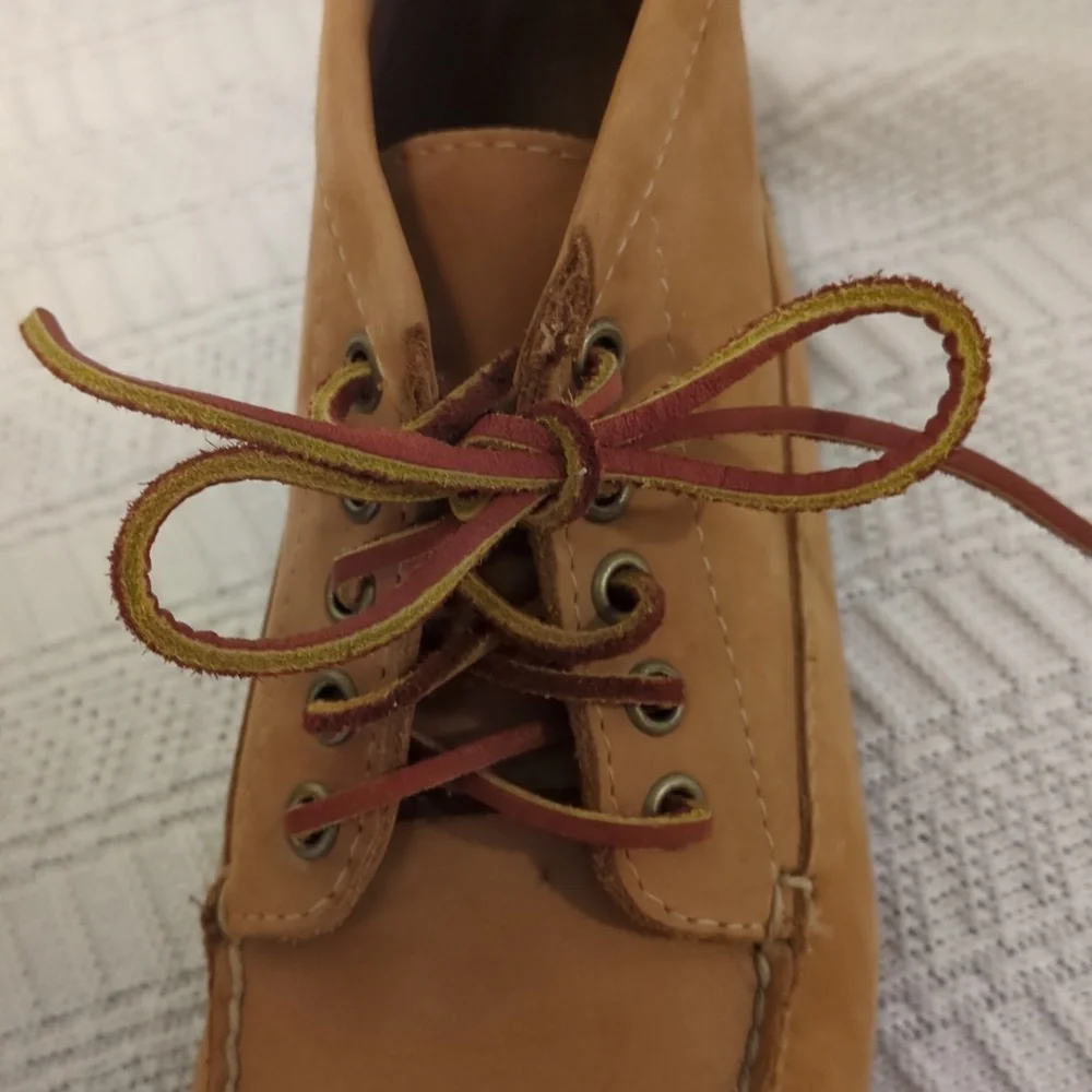 LL Bean Signature Tan Leather Chukka Boots | NWOT | Pristine Soles | Men’s 7